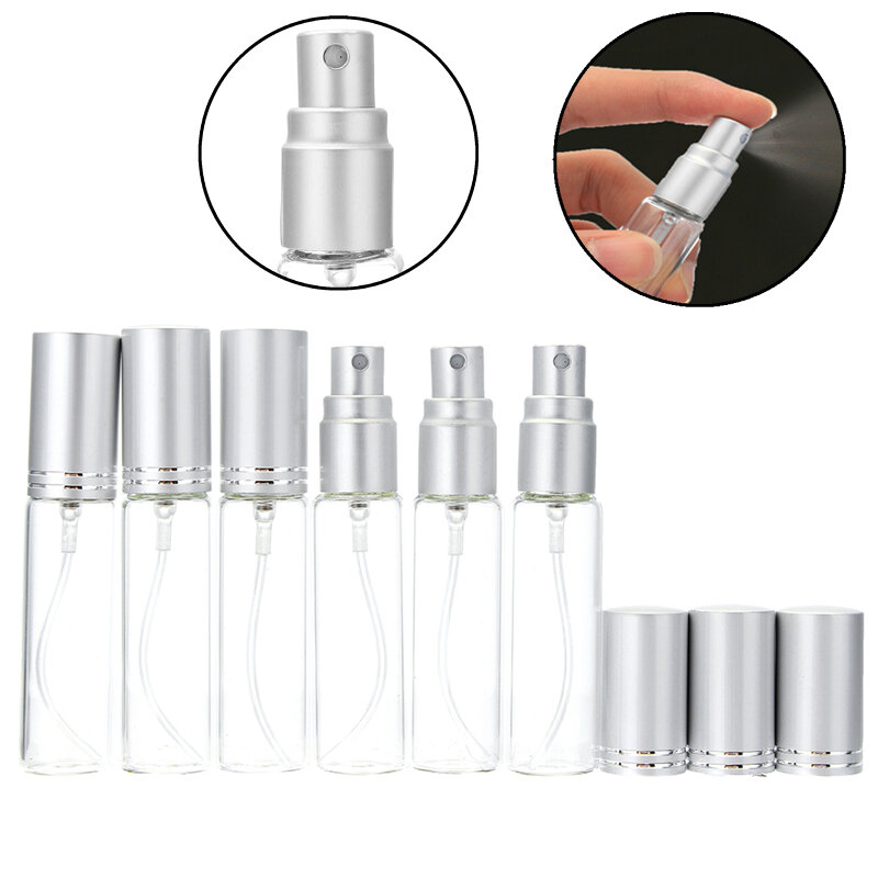 6 Stks 10 ml Clear Glass Spuitflessen Draagbare Desinfectie Gereedschap Handdesinfecterend Fles Lege Cosmetische Verpakking Container