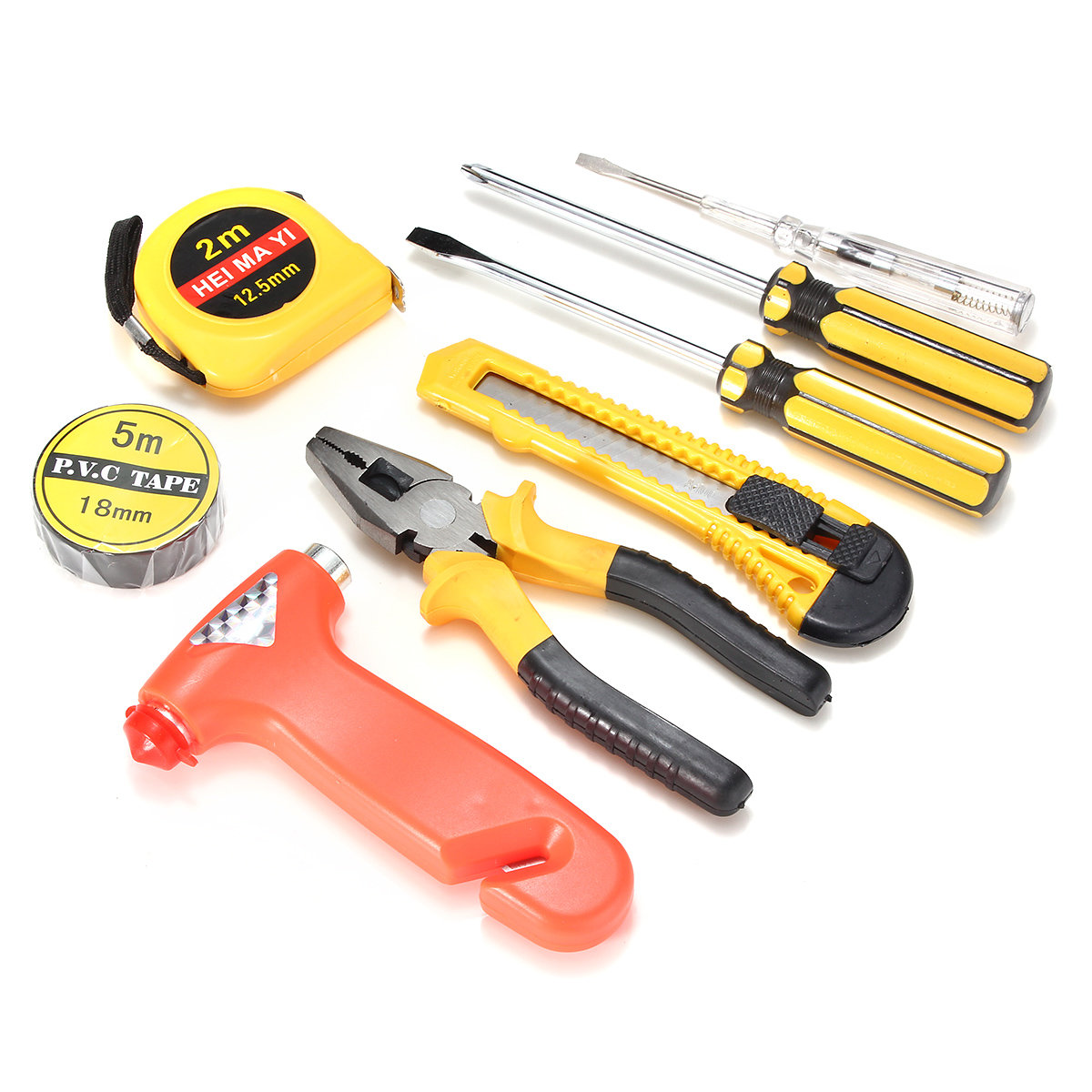 9pcs Auto Car Household Repair Tool Set Combination Hand Emergency Tool Common Kit