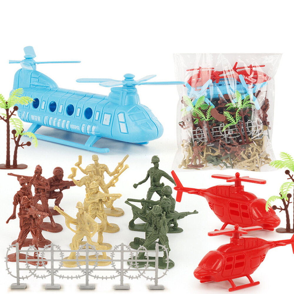 

86Pcs PVC Military Soldier Static Diecast Model Decoration Toy Set for Kids Gift