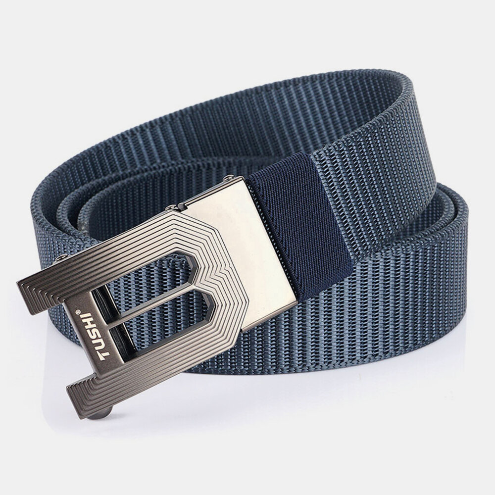 Men Nylon 120cm Automatic Buckle Casual Young All-match Jeans Belt
