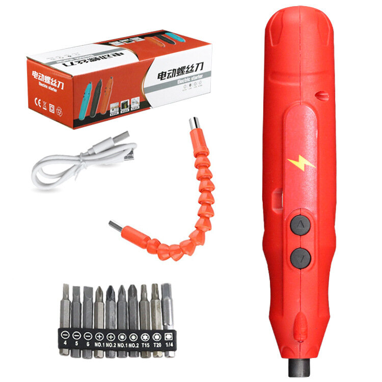Rechargeable Small Screw Electric Screwdriver Mini Lithium Electric Hand Drill Electric Screwdriver Household Tool Set, Banggood  - buy with discount