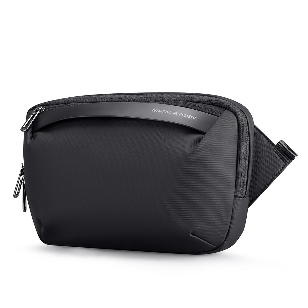 

Mark Ryden Multi-Layer Crossbody Bag Waterproof for 9.7 inch Tablets Men Zipper Sling Belt Bag Black Chest Bag