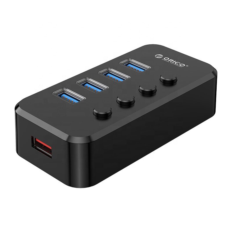 

ORICO SWU3-4A 4 in 1 24W USB3.0 HUB Independent CC1.2 Protocal Power Supply Independent Switch HUB Computer One for Four