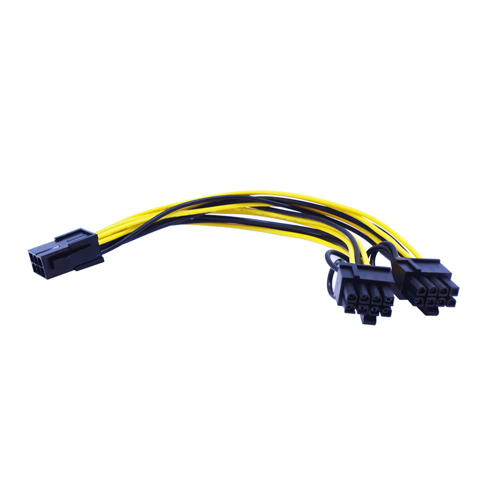 6Pin to Dual 6+2Pin Graphics Card Power Cable Extension Motherboard Graphics Video Card Y-Splitter H