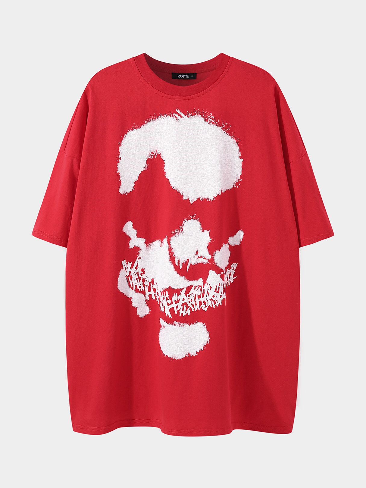 

Men 100% Cotton Clown Mask Graffiti Super Soft Breathable T-Shirt
