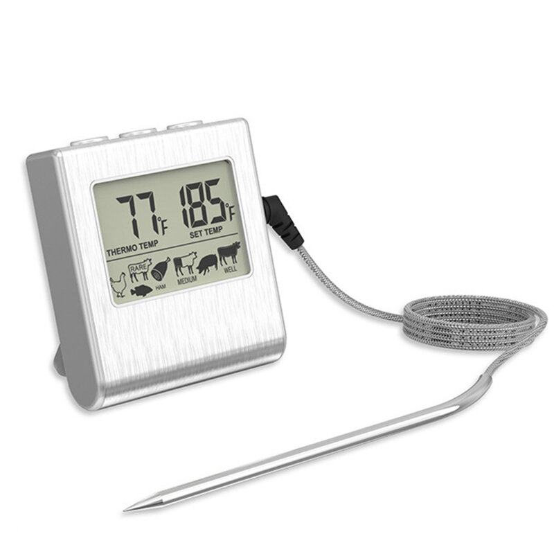 KING HEIGHT YJ-2326 Barbecuethermometer met sonde LED-display Elektronische voedselthermometer