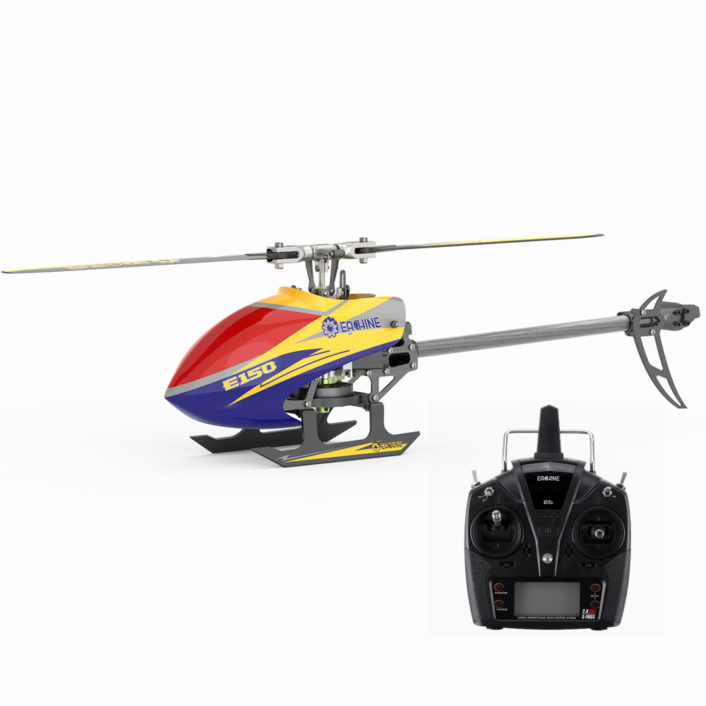 Eachine E150 2.4G 6CH 6-Eixos Gyro 3D6G Duplo Motor sem Escova Acionamento Direto Helicóptero RC sem Barra de Voo RTF