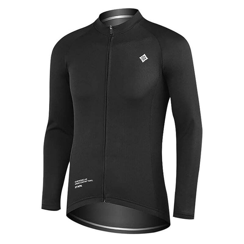 Camiseta de manga comprida XINTOWN 100% poliéster de secagem rápida, cor sólida, roupa esportiva respirável para ciclismo