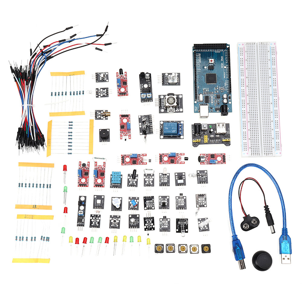DIY Mega 2560 R3 HC-SR04 Development Board 37 in 1 Sensor Kit Geekcreit for Arduino - products that work with official A