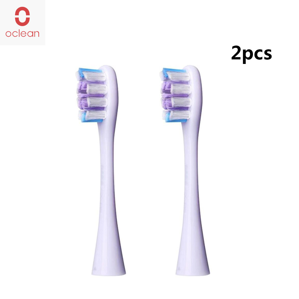 2PCS Oclean P2G Replacement Brush Heads Suitable for All Oclean Toothbrush Models - Light Purple