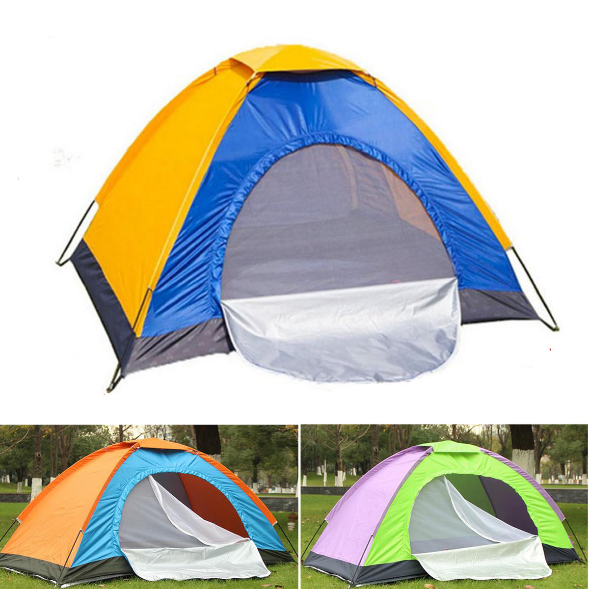 携帯可能な屋外キャンプ用シングルテント、防水、UVビーチ日除けシェルター