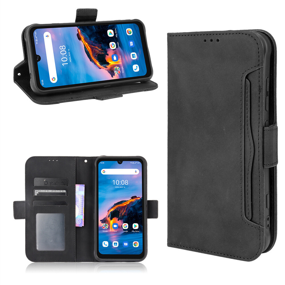 Bakeey for Umidigi Bison Pro Case Magnetic Flip with Multiple Card Slot Wallet Folding Stand PU Leat