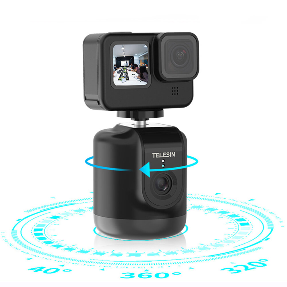 

Telesin 360 Degree Intelligent Rotation Auto AI Recognition Face Object Tracking Gimbal Vlog Shooting Smartphone Holder