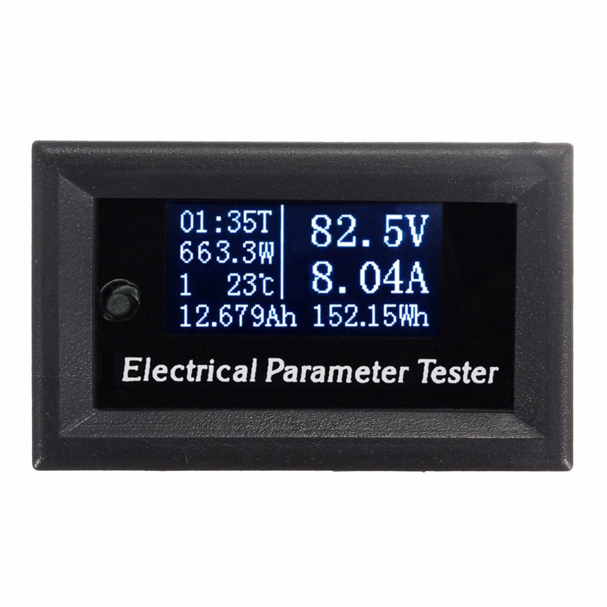 

100V 10A DC Combo Meter Volt Amp Power Watt Capacity Panel Meter Monitor for Oled