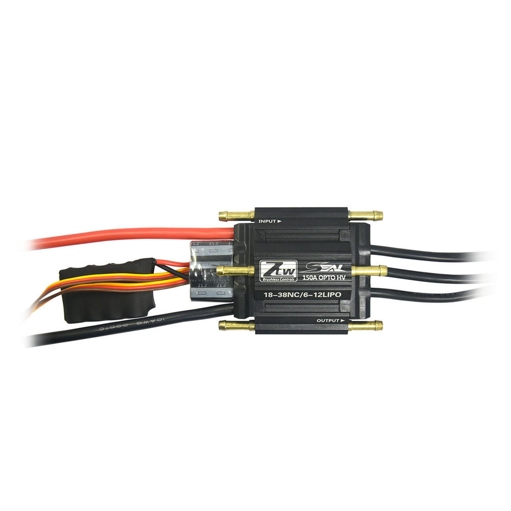 ZTW Seal 150A OPTO HV Metal Brushless Waterproof ESC W/ Water Cooling System for Rc Boat Parts