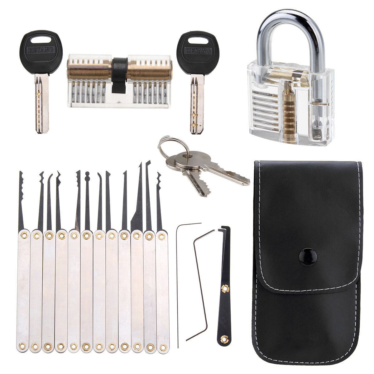 Unlocking Lock Opener Kit Locksmith Training Transparent Practice Padlocks Tools