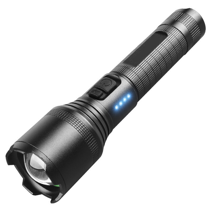 Στα 10,69€ από αποθήκη Κίνας | BIKIGHT Powerful XHP60 Flashlight Super Bright Portable Torch USB Rechargeable Outdoor Camping Tactical Zoomable Flash Light