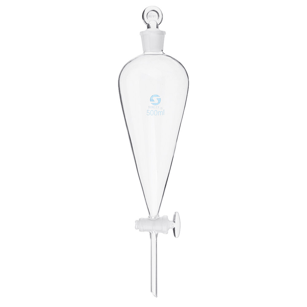 500 ml Pyriform Borosilicaatglas Separaat Trechter Peer Vorm Glas Afsluiter Laboratorium