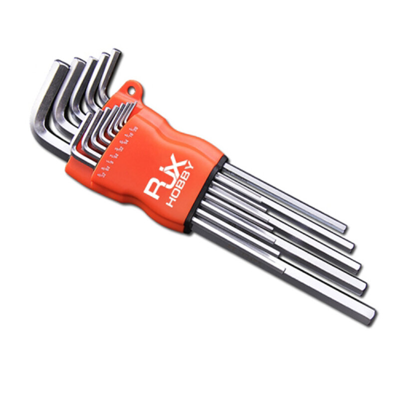 13Pcs RJXHOBBY Hex Key Allen Wrench Set Extra-long Arm 1/20" to 3/8" Key Allen Set