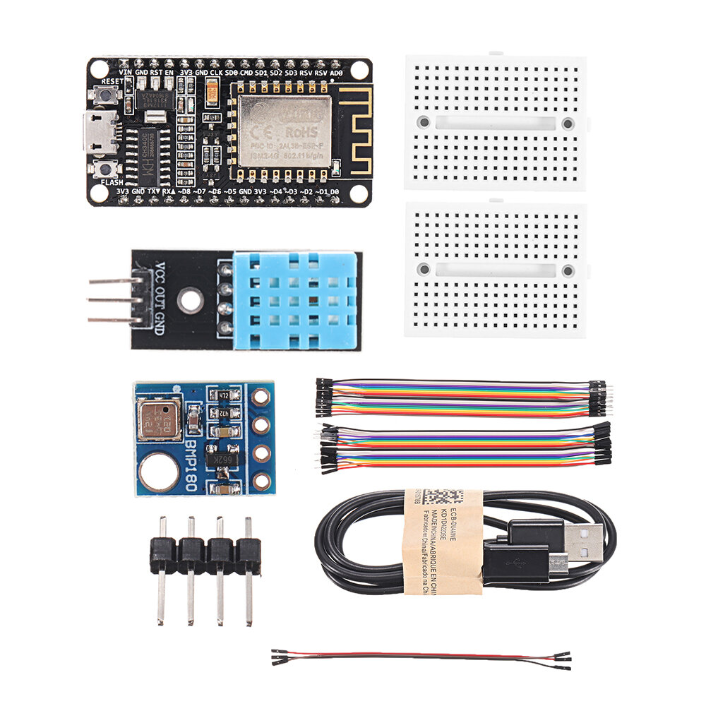 

ESP8266 Weather Station Kit with Temperature Humidity Atmosphetic Pressure Light Sensor 0.96 Display for Arduino IDE IoT