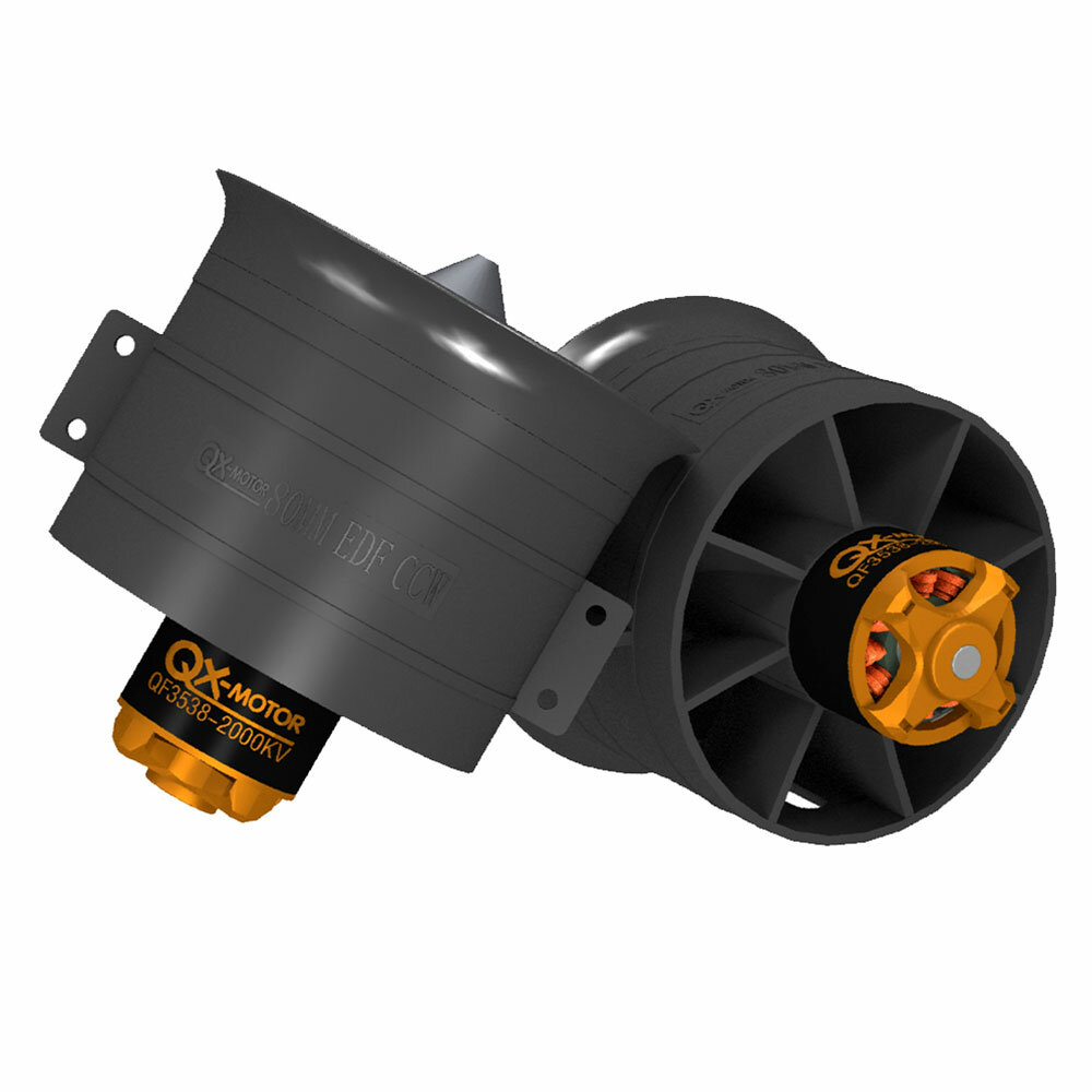 

QX-Motor QF3538-2000KV 80mm 12 Blade 6S EDF Ducted Fan Unit With Brushless Motor CW/CCW For RC Airplane Fixed Wing