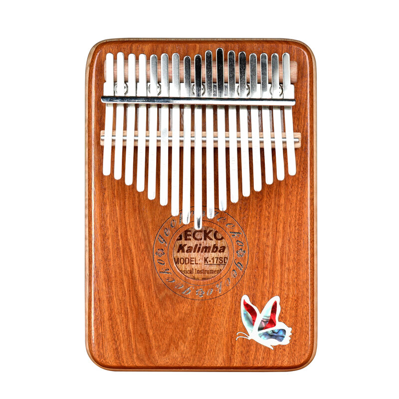 

GECKO 17 Keys Kalimbas Mbira African Mahogany Finger Thumb Piano Wooden Keyboard Percussion Musical Instrument Gift