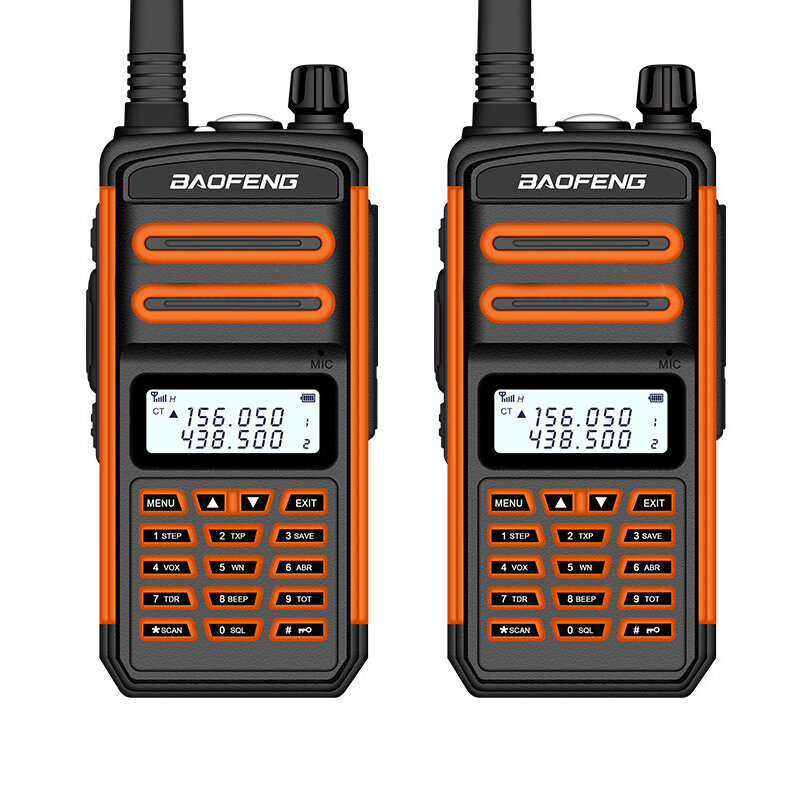 

2PCS BAOFENG BF-S5plus 5W 1800mAh IP67 Waterproof UV Dual Band Two-way Handheld Radio Walkie Talkie 128 Channels Sea Lan