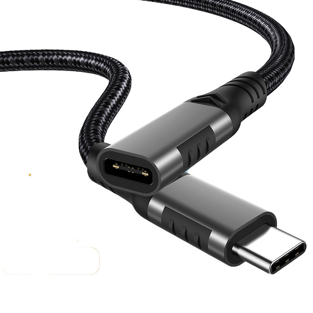 

PENGQIAO PD100W USB-C Extension Cable Male to Female Type-C USB3.1 Gen2 Extender Core 5A 10Gbps Fast Charging Cable for