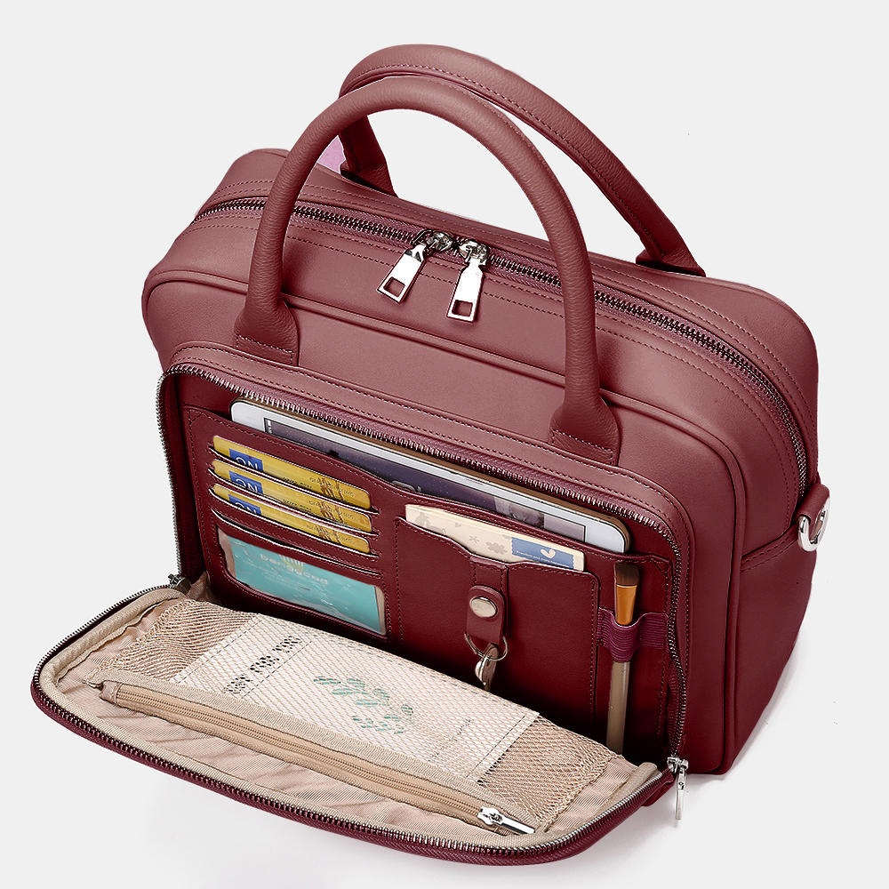 brenice women designer travel laptop bag solid crossbody