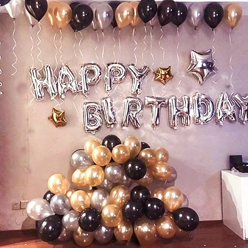 Birthday letter balloon scene layout package adult romantic hotel party background wall birthday party decoration
