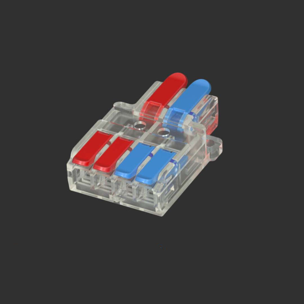 LT-624/LT-624T Wire Connector 2 In 4 Out 0.5-6mm? Wire Splitter Terminal Block Compact Wiring Cable 