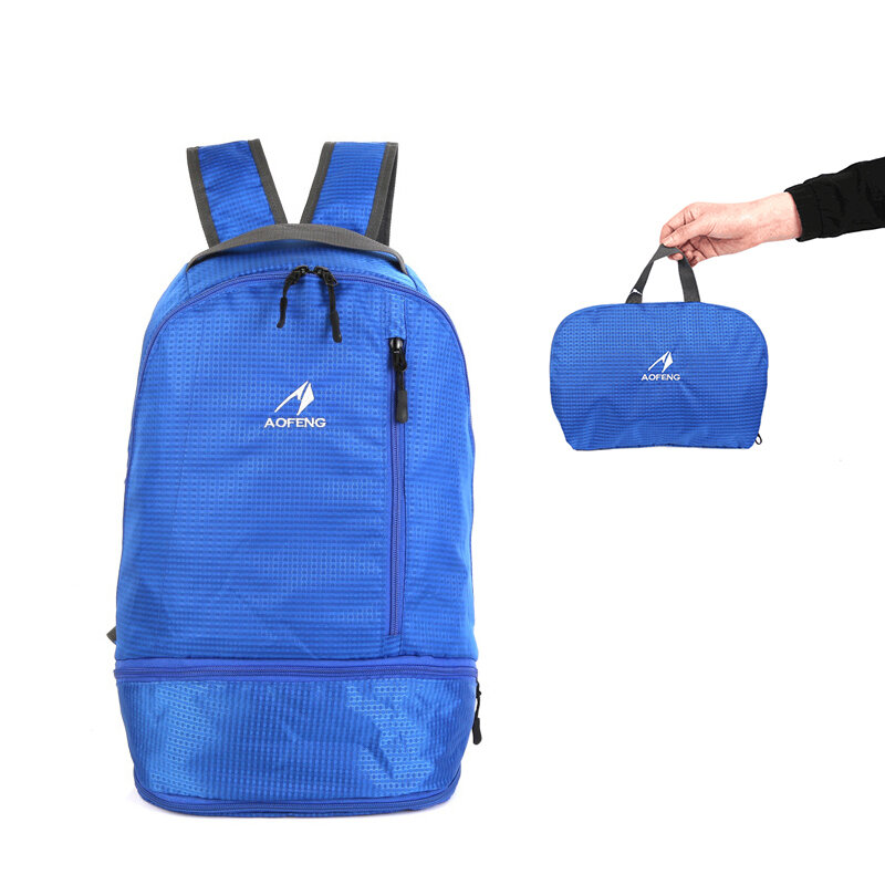20L Nylon Outdoor Bag Folding Backpack Waterproof Scratch Proof Ultralight Camping Hiking Travelling Climbing For Men Women