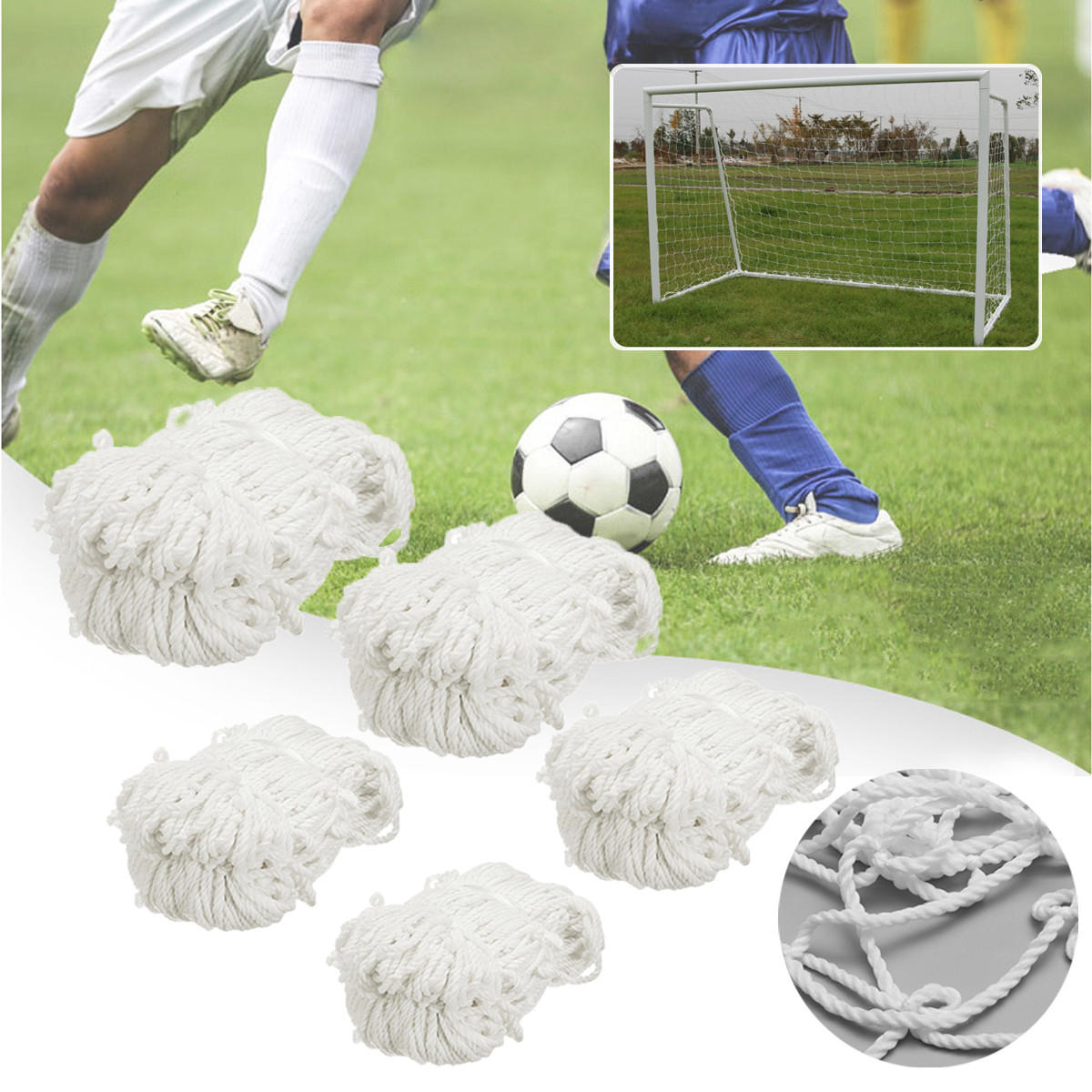 Football Soccer Goal Post Net Training Match Replace Outdoor Full Size Adult Kid