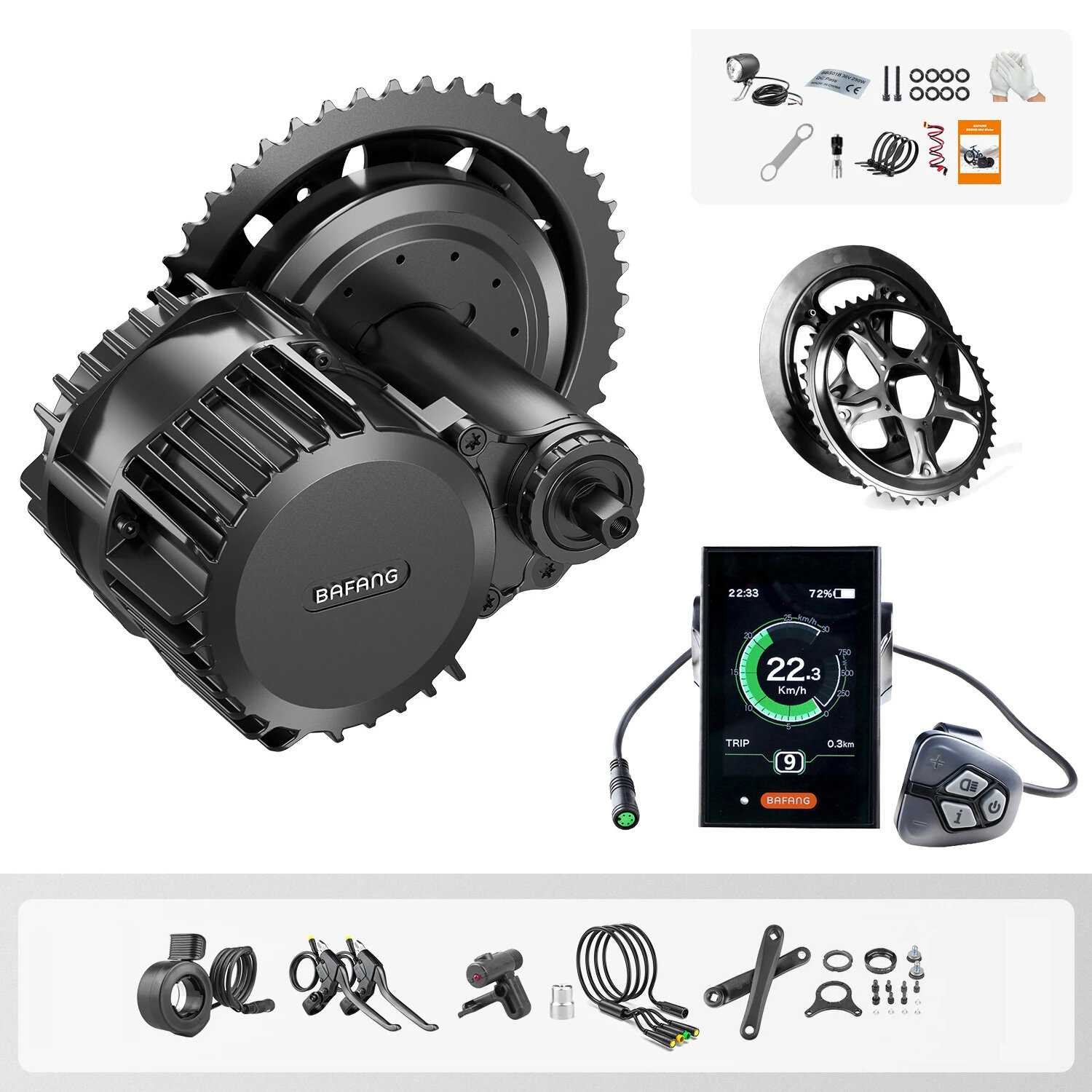 

[EU DIRECT] BAFANG BBSHD 48V 1000W Mid-Motor Conversion Kit Electric Bike Kits Electric Bicycle Mid Drive Motor Kits C18