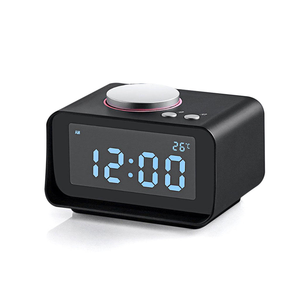 

DC-14 LCD Digital Snooze FM Radio AUX In And Dual USB Charging Ports Alarm Clock