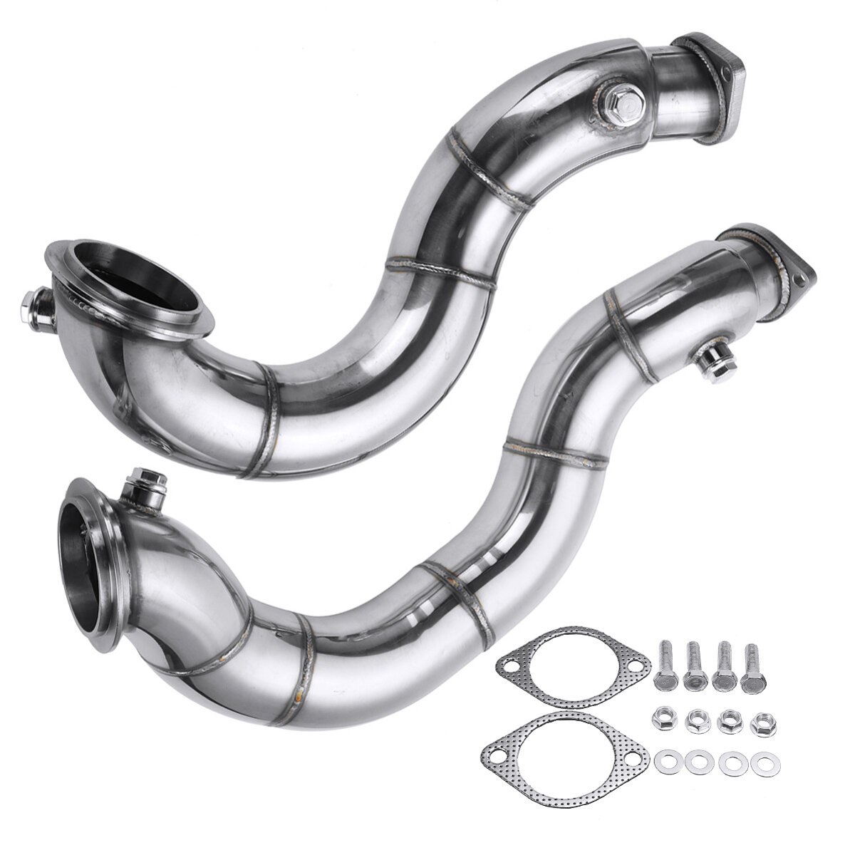 

Stainless Steel Exhaust Pipe Muffler Decat Downpipe for BMW N54 E90 E91 E92 E93 E82 135i 335i Twin Turbo 2007 2008 2009