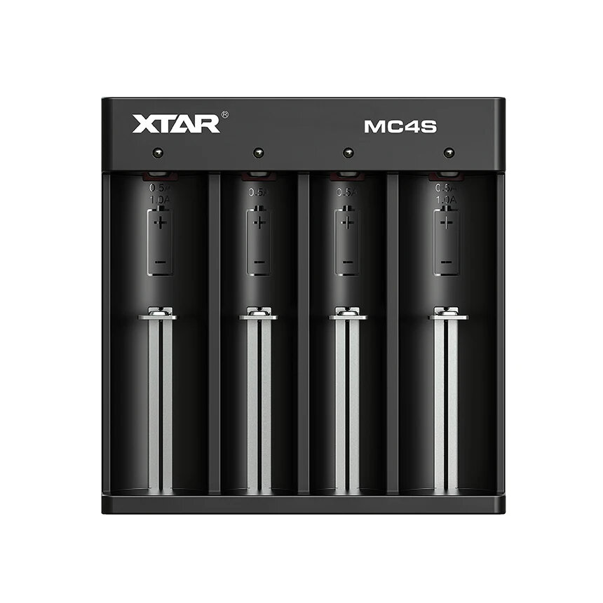 

XTAR MC4S USB Type-C Input Li-ion & Ni-MH Battery AAA AA Charger 4-slot Battery Charger for 3.6V 3.7V Flashlight's 18650