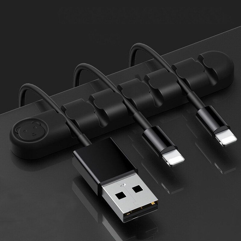 

Bakeey Cartoon Шаблон Pure Силиконовый Провод Зажим-держатель Наушник USB-кабель для намотки шнура Кабель для намотки Ор