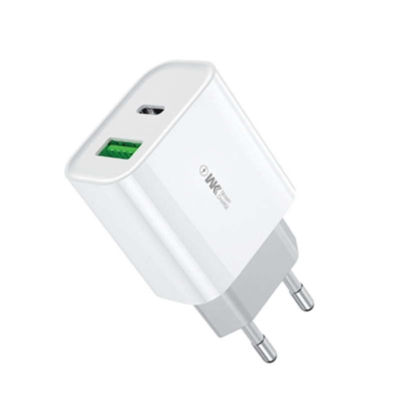 

WEKOME WP-U53 20W USB + Type-C PD Fast Charging PD20W QC3.0 EU/US Plug Charger for Samsung Galaxy S21 Note S20 ultra Hua