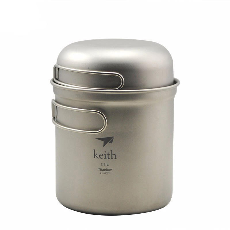 Keith Ti6051 Titanium Cookware Pot Bowl Set Ultralight 60g+125g 400+1200ml