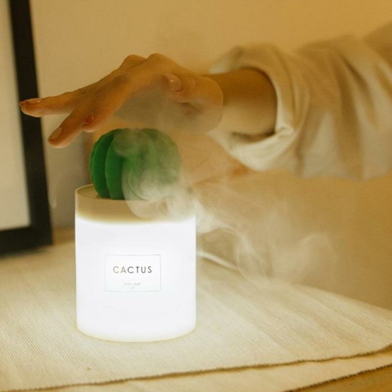 

SOTHING 306B 280ML Cactus USB Mini Humidifier Ultrasonic Aromatherapy Car Humidifier Air Diffuser Mist Maker for Home Of