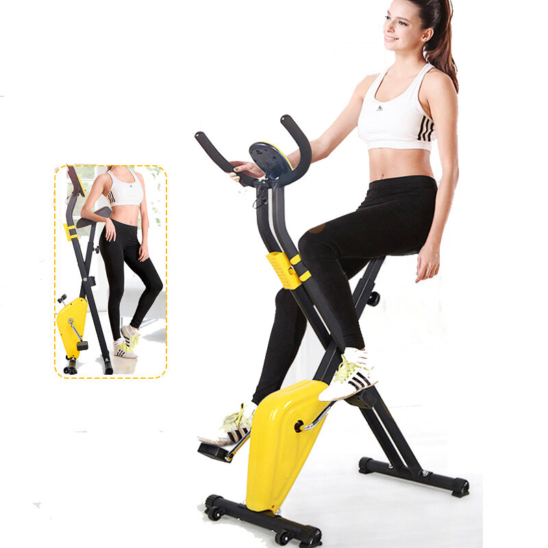 Home Gym Opvouwbare Fitness Hometrainer Stationaire Riem Indoor Cycling Bicycle Cardio Workout Equipment