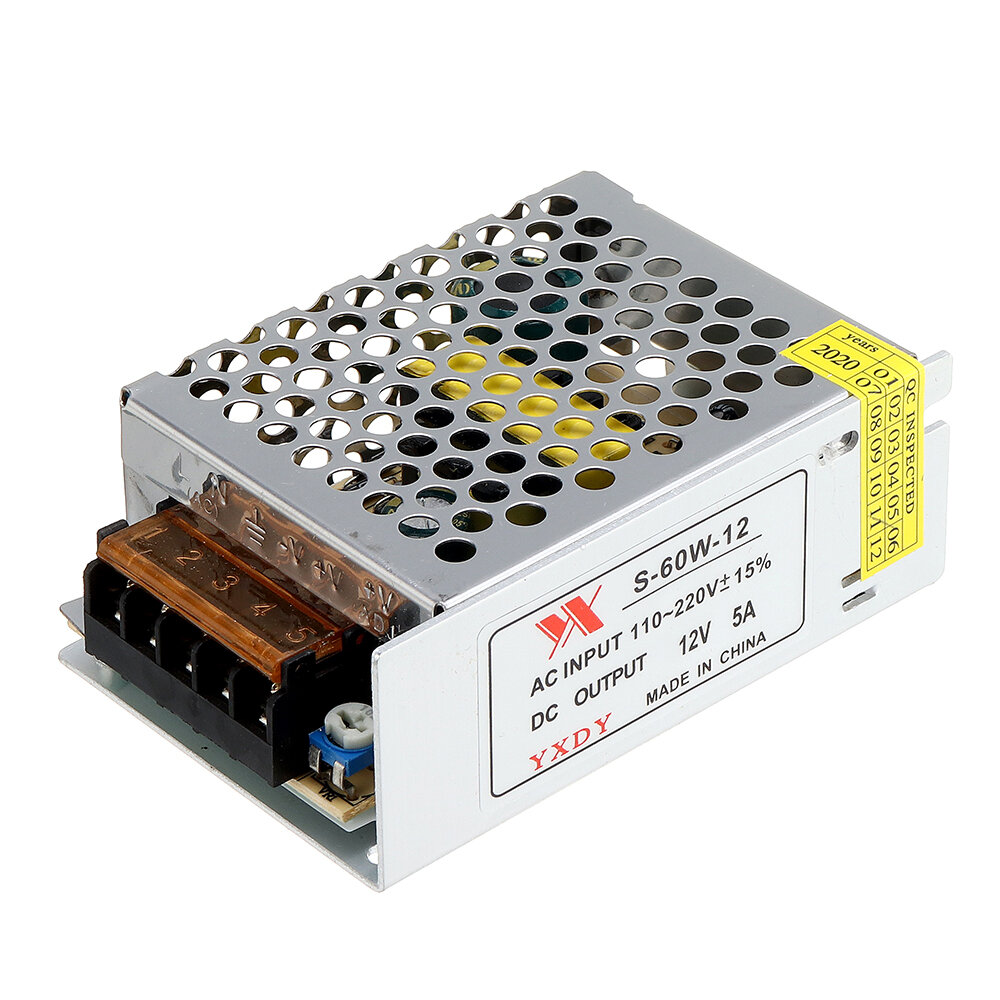 Geekcreit? AC 100-240V to DC 12V 5A 60W Switching Power Supply Module Driver Adapter LED Strip Light