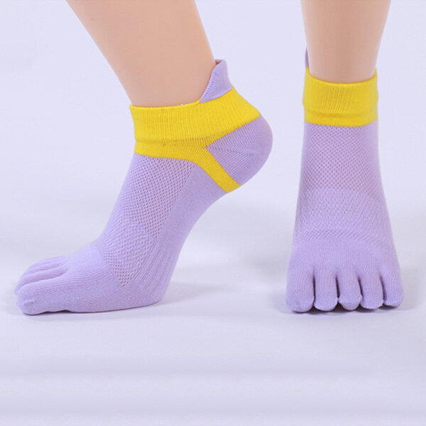 Vrouwen Vijf Toes Ademende Sporten Yoga Sock Cotton Exercise Fietsen Enkele Sokken