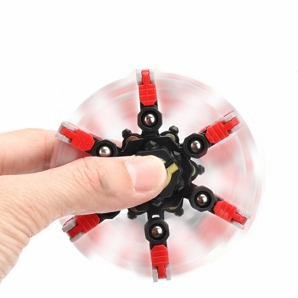 Vingertop Spinner Hand Mechanische Gyro Fietsketting Decompressie Roterende Vervormde Spinner Model 