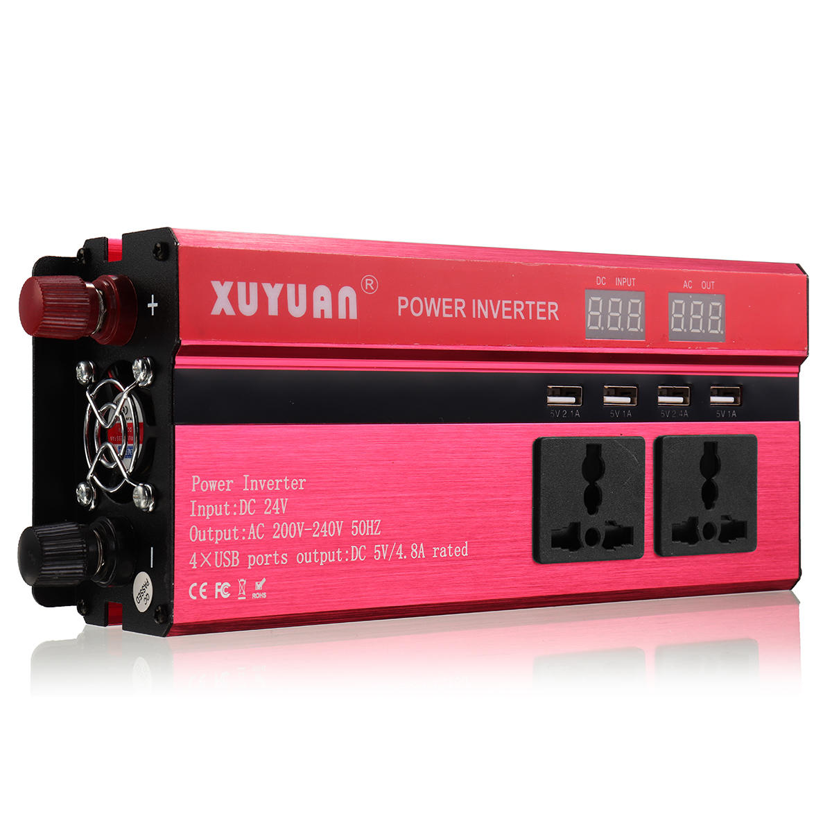 4000W LED Car Power Inverter 12V to 110/220V Modified Sine Wave Converter USB
