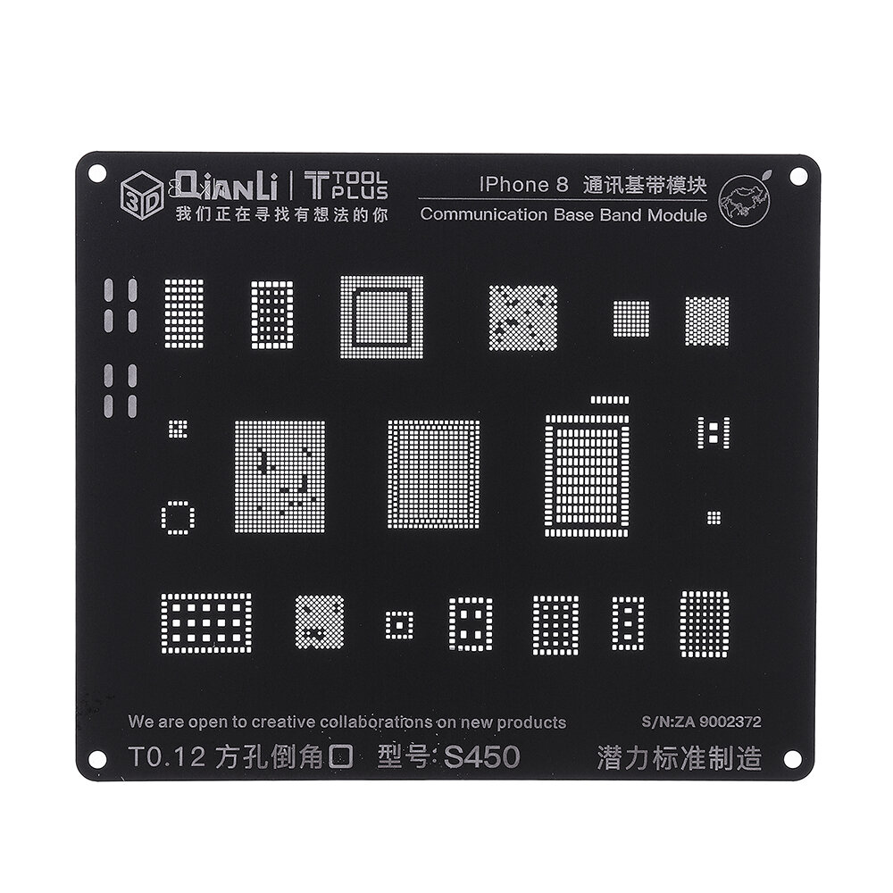 Qianli S450 3D BGA Reballing Stencil Communication Module BGA Reballing Repair Tool for Phone 5 5S 6 6S 7G 7Plus 8 8P