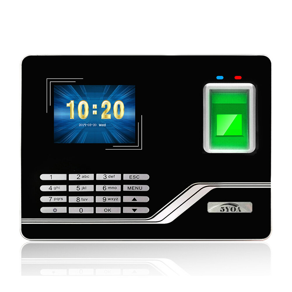 

5YOA AF20 Attendance Machine Отпечаток пальца Пароль Контроль доступа Система учета рабочего времени Часы Регистратор со