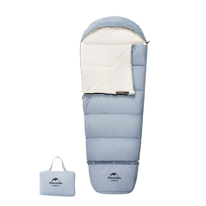 Le sac de couchage ultraléger pour enfants Naturehike est respirant et garni de duvet et de coton pour maintenir les enfants au chaud pendant le camping, la randonnée et les voyages.