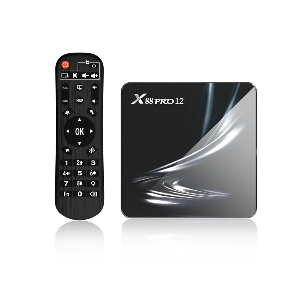X88 Pro 12 Smart TV Box Android 12.0 2G + 16GB TV-DOOS RK3318 Dual Band WiFi BT4.1 Ondersteuning 4K 
